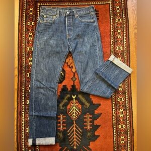 Levi's 501 Dark Blue Stone Wash